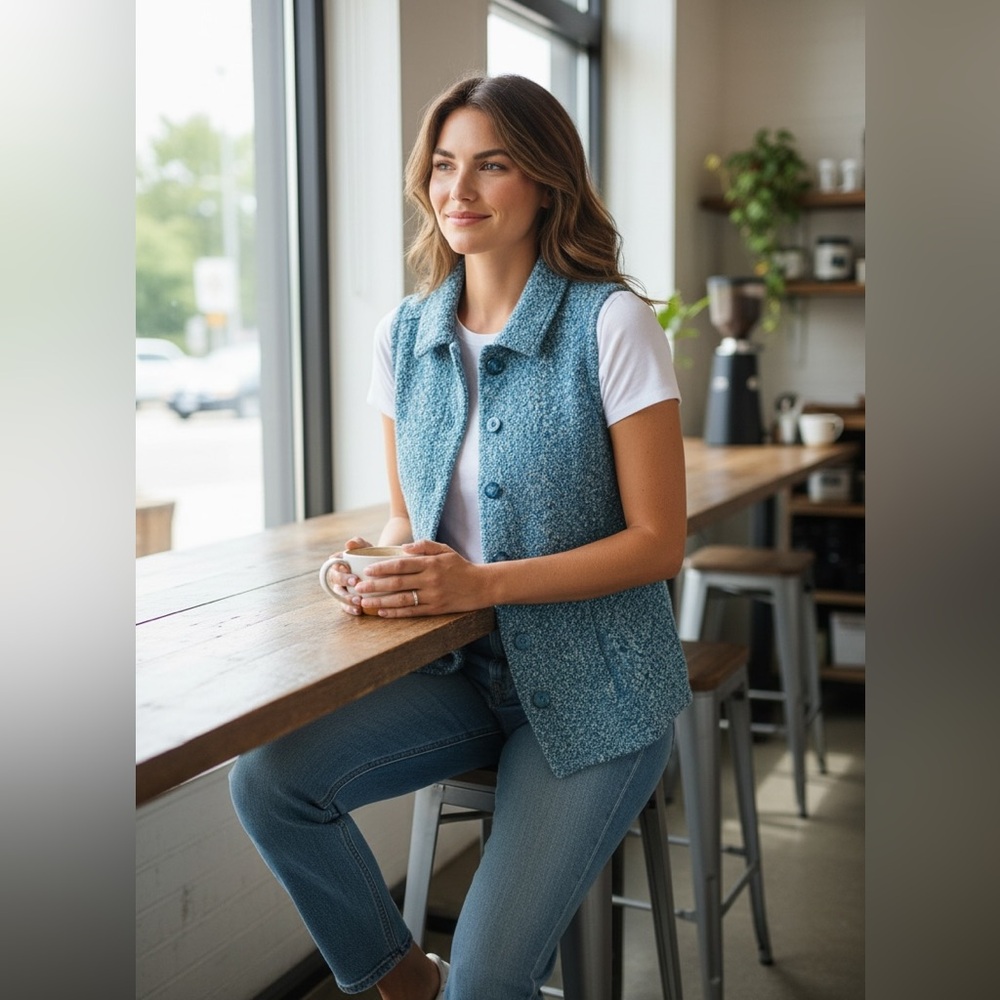 Northern Reflections Blue Textured Vest